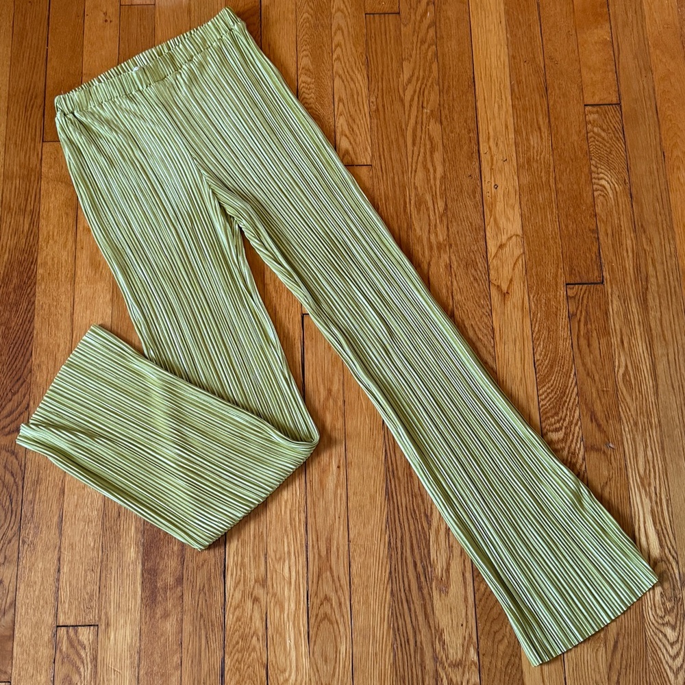 Green Flare Pants